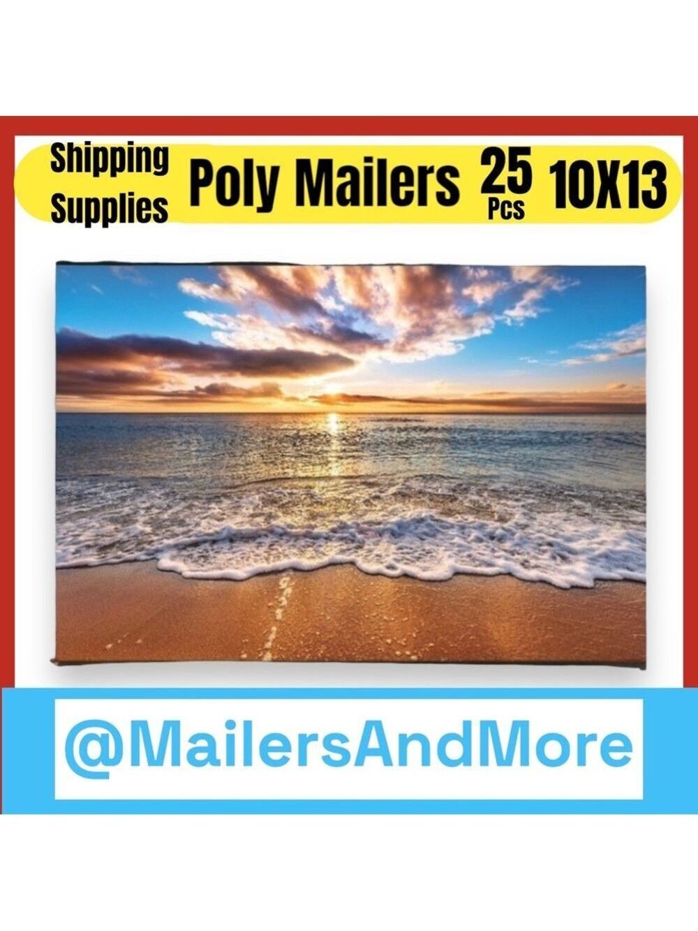 25 10X13 Poly Mailers Sunset Beach Flat PRICE FIRM - Picture 3 of 9